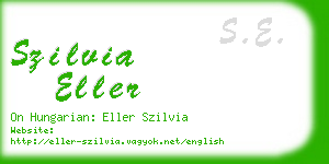 szilvia eller business card